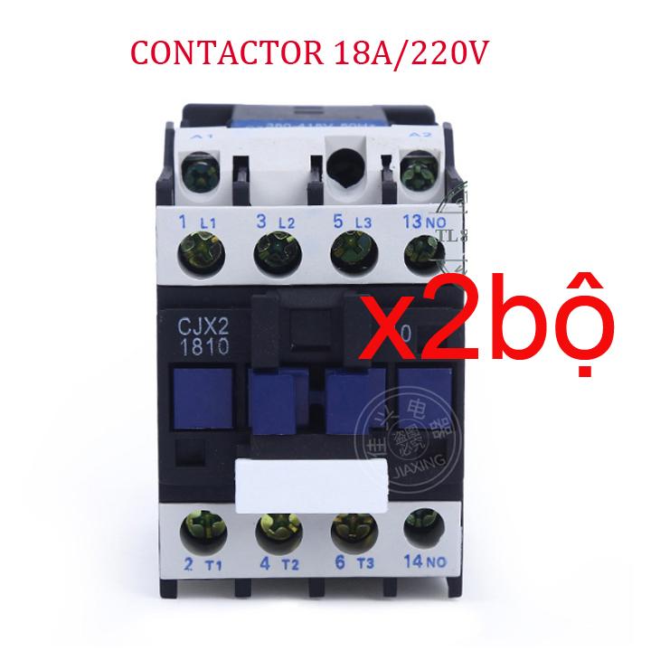 02 bộ khởi động từ contactor công suất 18a/220v