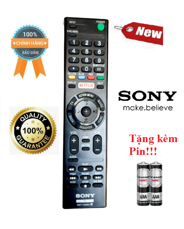 Bảng giá Điều khiển Tivi Sony RMT-TX200U Hàng mới chính hãng 100% Tặng kèm pin
