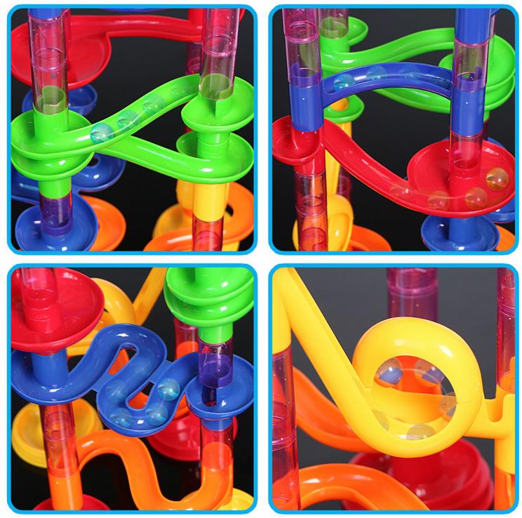 Bộ đồ chơi lắp ráp tháp lăn bi Marble run đồ chơi trẻ em