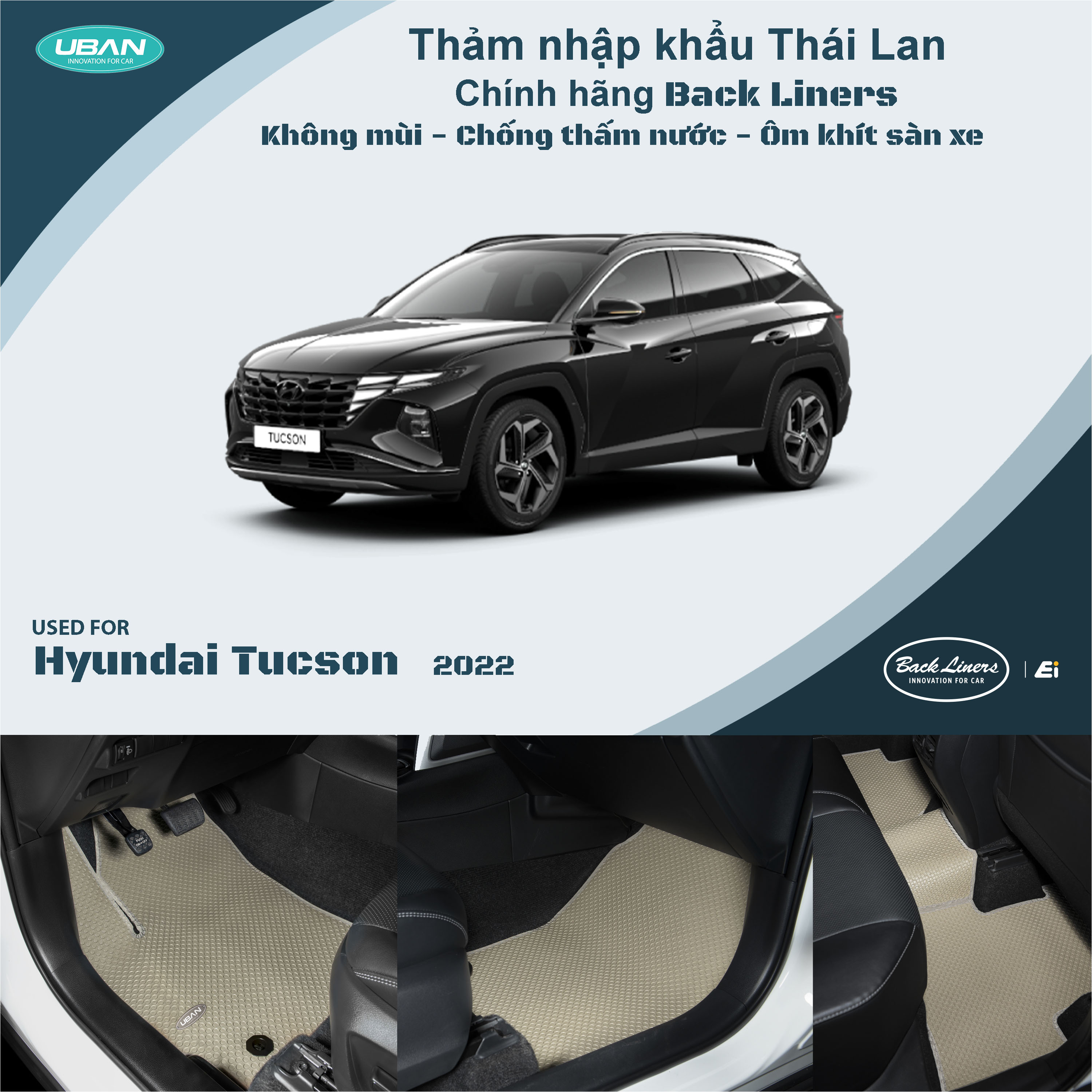 thảm lót sàn ô tô uban cho xe hyundai tucson 2022 - 2023 - nhập khẩu thái 1
