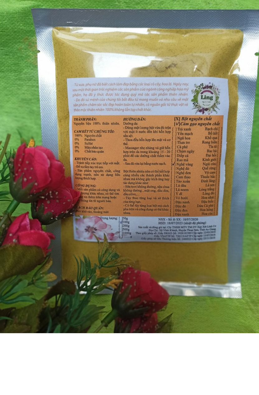 [HCM]Bột cám gạo nghệ 100g
