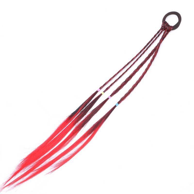 Cột tóc giả thắt bím nhiều màu cá tính dễ thương