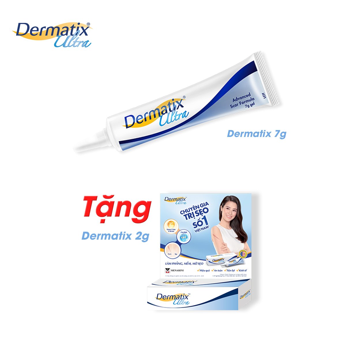 [GIẢM 20K ĐƠN 399K] Dermatix Ultra Gel Làm Mờ Sẹo 7g