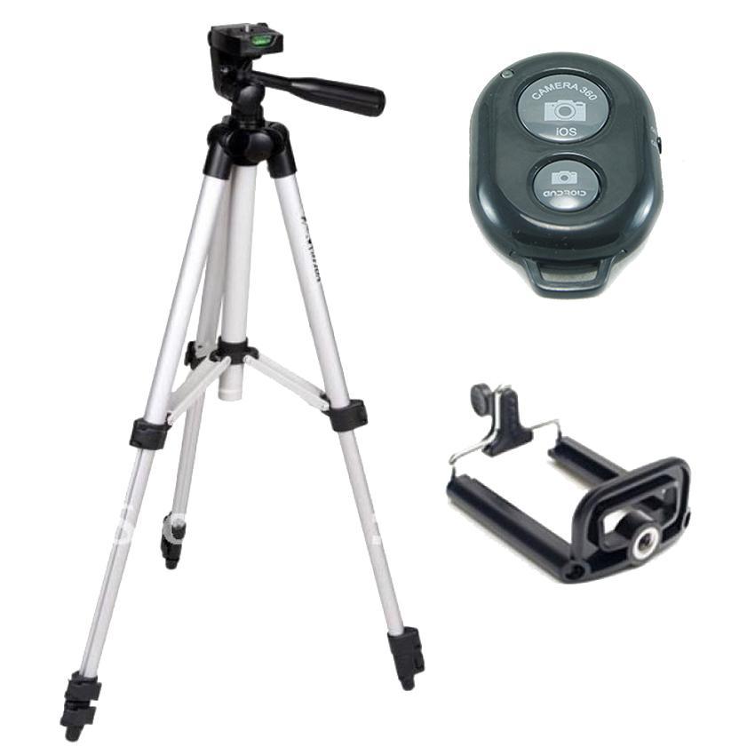 BỘ Tripod 3 Chân + Nút Remote Điều Khiển Chụp Hình, Quay Phim- Giá Cực Rẻ Cực Chắc Chắn