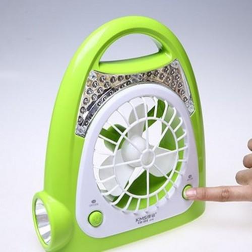 Quạt Tích Điện Mini Kèm Đèn 3 Trong 1 Đa Chức Năng Siêu Mát Siêu Sáng
