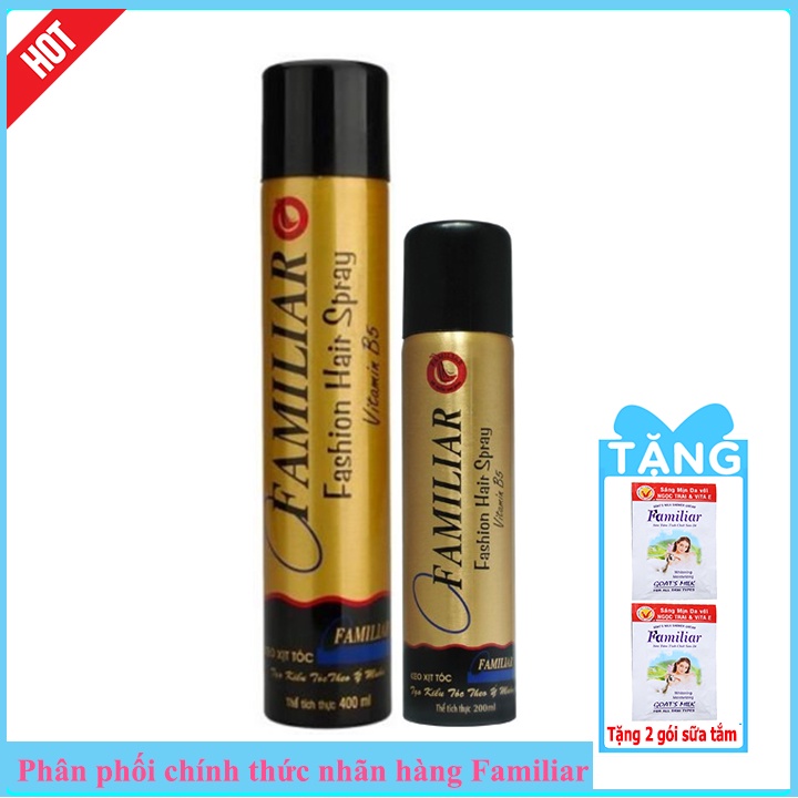 Gôm xịt tóc cứng Familiar 200ml; 400ml