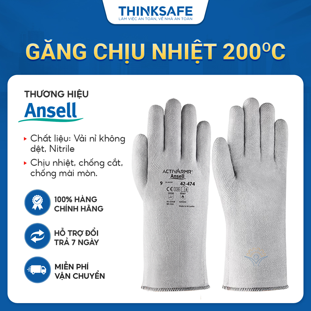 Ansell sprayer 474 anti heat resistant gloves 204 degree oven mitt mechanical baking gloves heat resistant-thinsafe