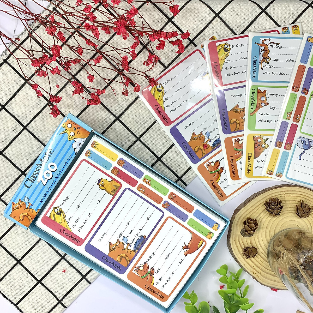 Combo 2 tập Nhãn vở Classmate NT230/NT221/NT231