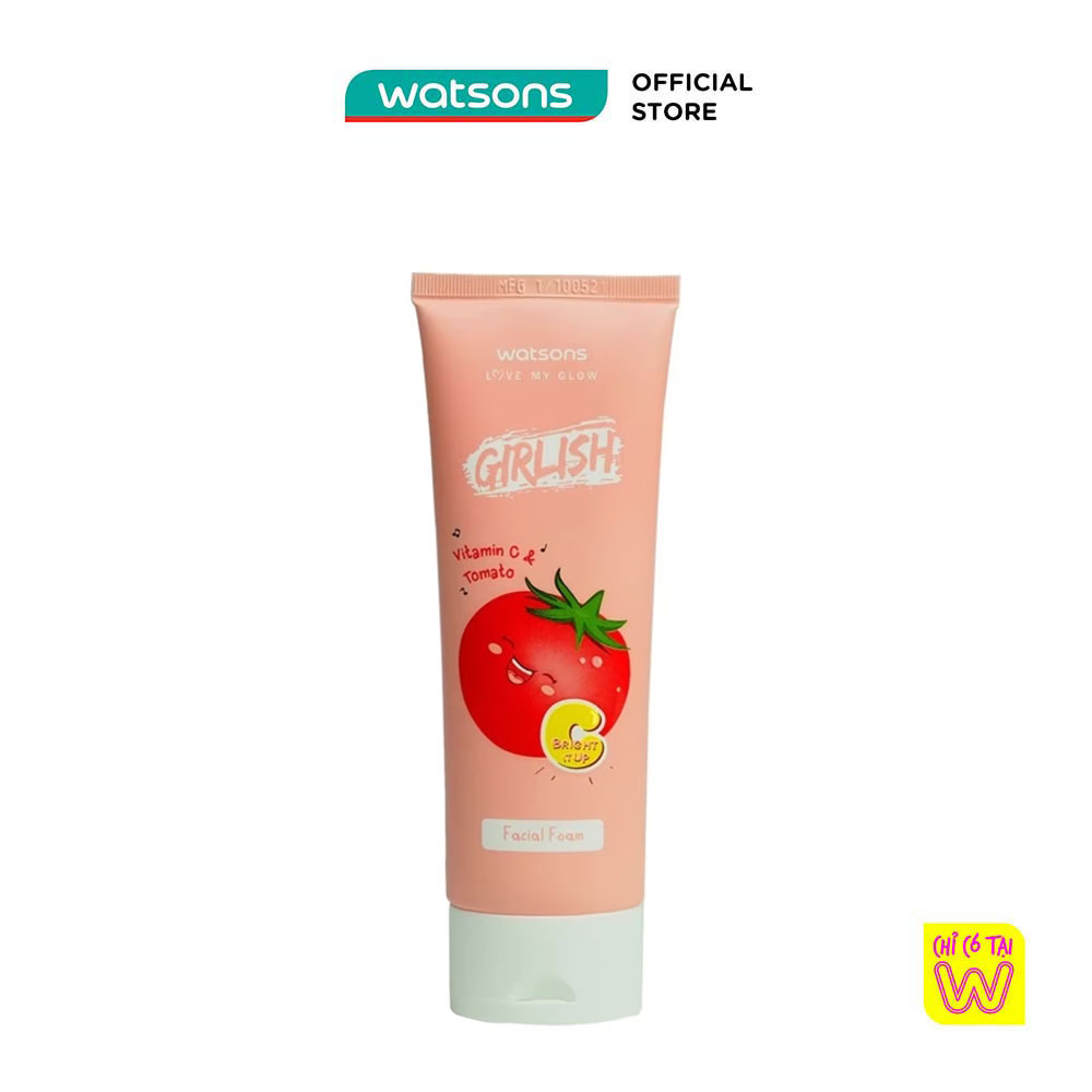 Sữa Rửa Mặt Watsons Girlish Vitamin C Tomato Facial Foam 100ml