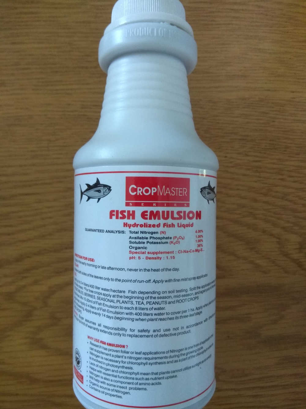 [HCM]Phân hữu cơ đạm cá  FISH EMULSION - Chai 1 lít