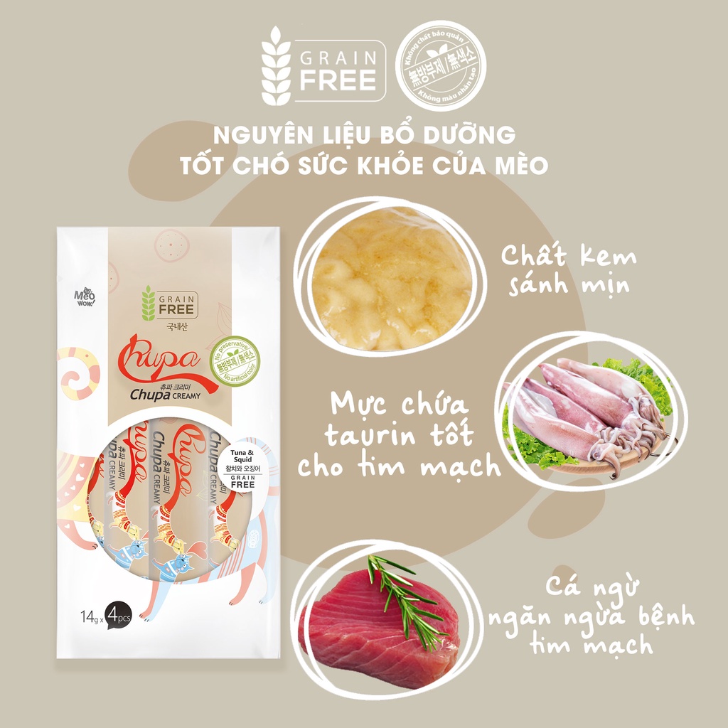Súp thưởng cho mèo Chupa Creamy gói 56g
