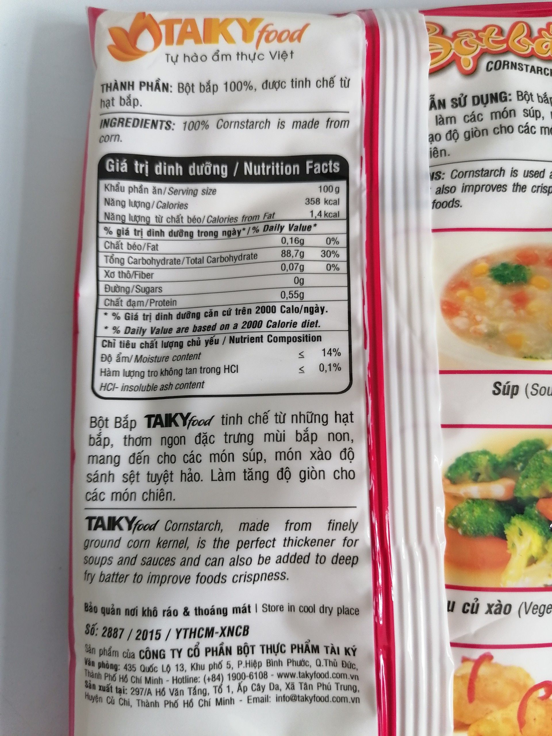 [Gói 150g] BỘT BẮP [VN] TÀI KÝ Cornstarch (halal)