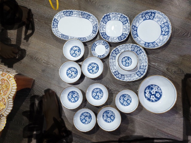 Xả Kho set 10 bát cơm sứ bát tràng mã 1509