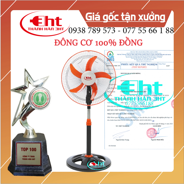 Quạt đứng moter đồng 100%
