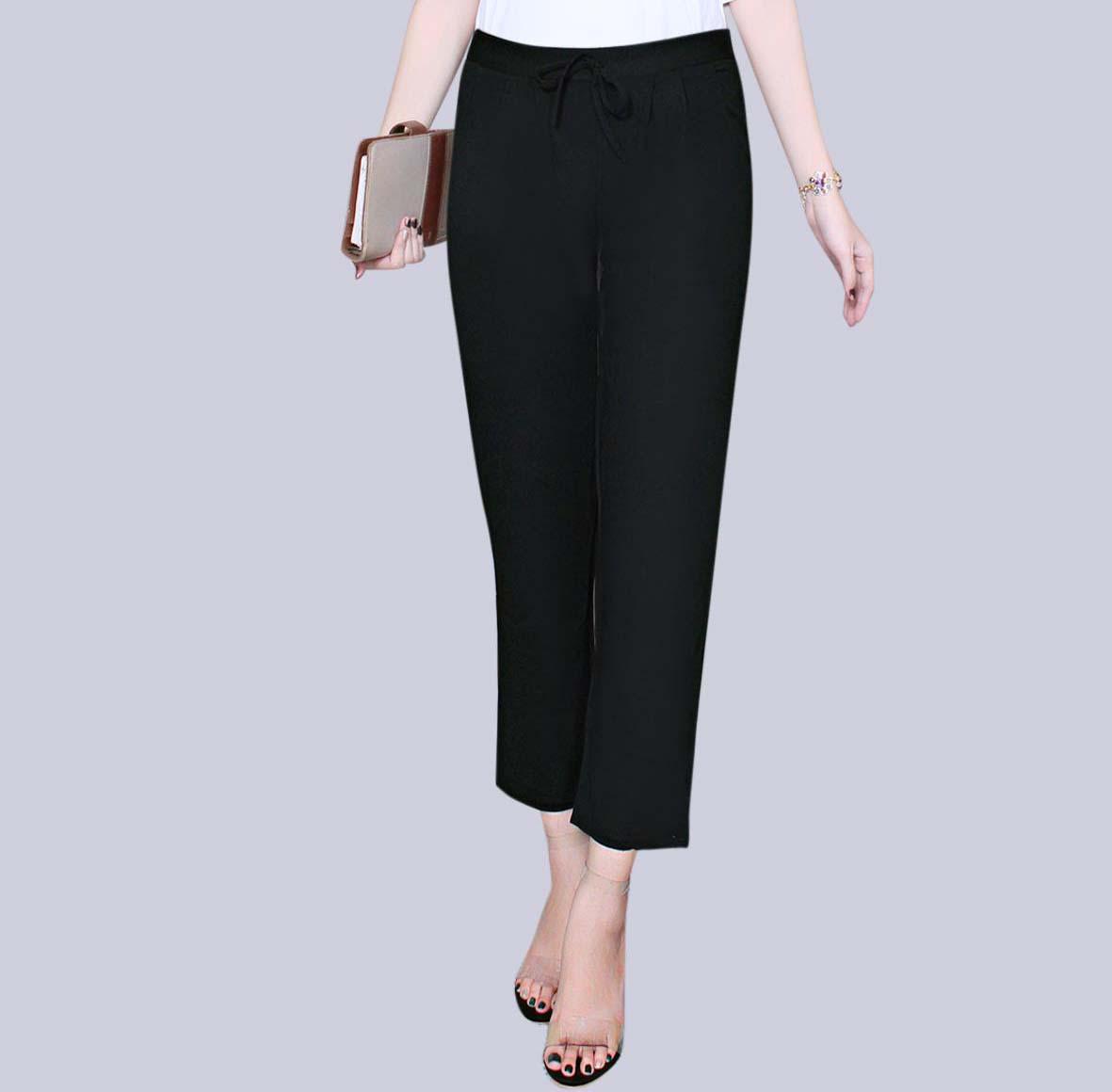 Quần Dài Nữ Ống Rộng Lụa Bóng  Lưng Chum Sgr Qdr01