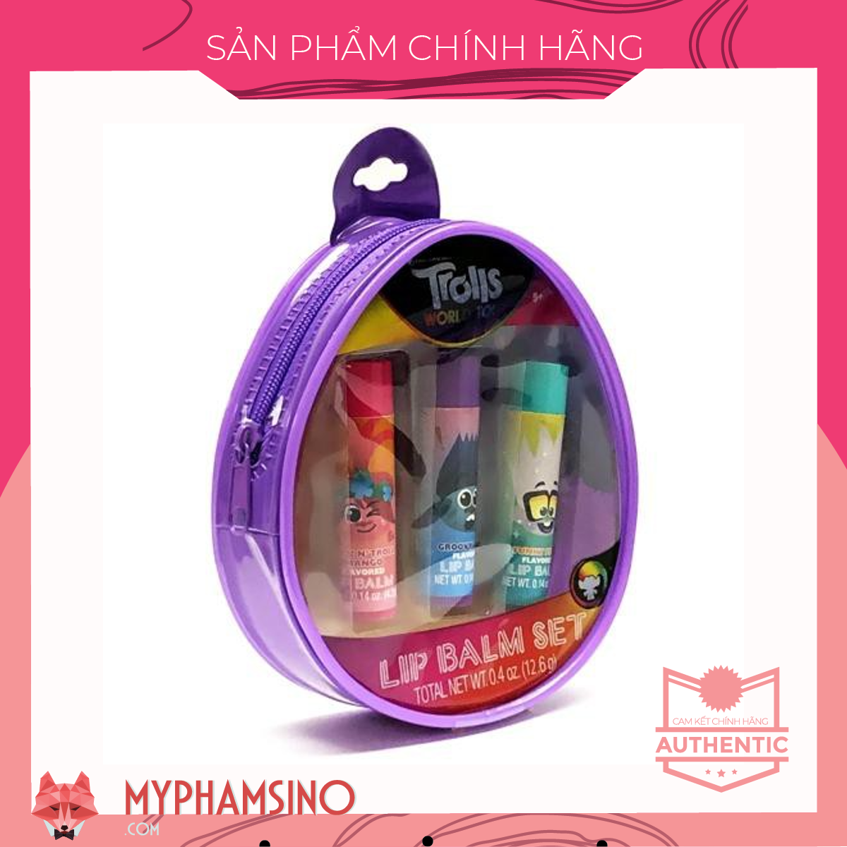 Set son dưỡng Trolls World Tour 3 cây 12.6g