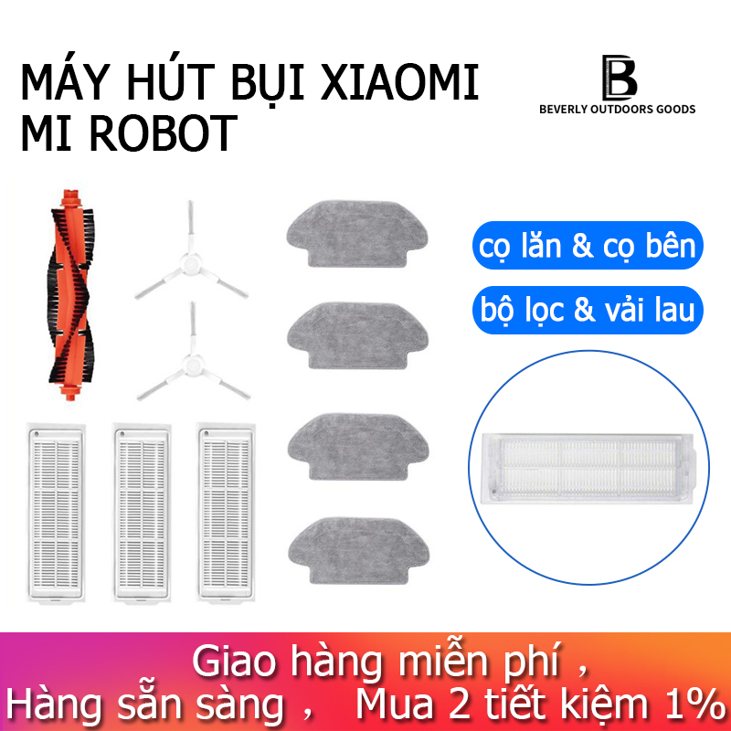 for Xiaomi Mi Robot Vacuum Mop Pro P Cleaning Robot ,Model: STYTJ02YM ,Main Side Brush + Hepa Filter + Mop Cloth