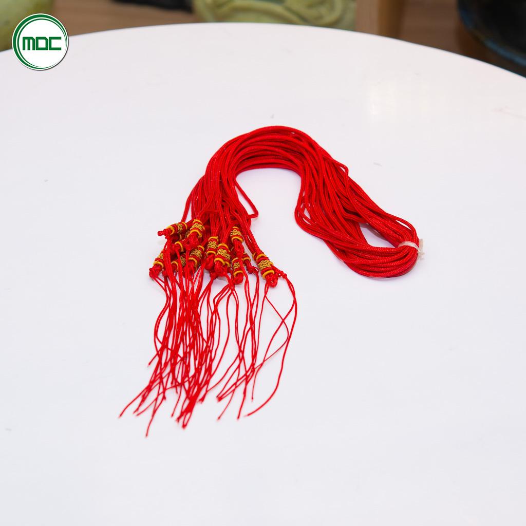 Dây đeo cổ happy màu đỏ phối vàng dài 31cm