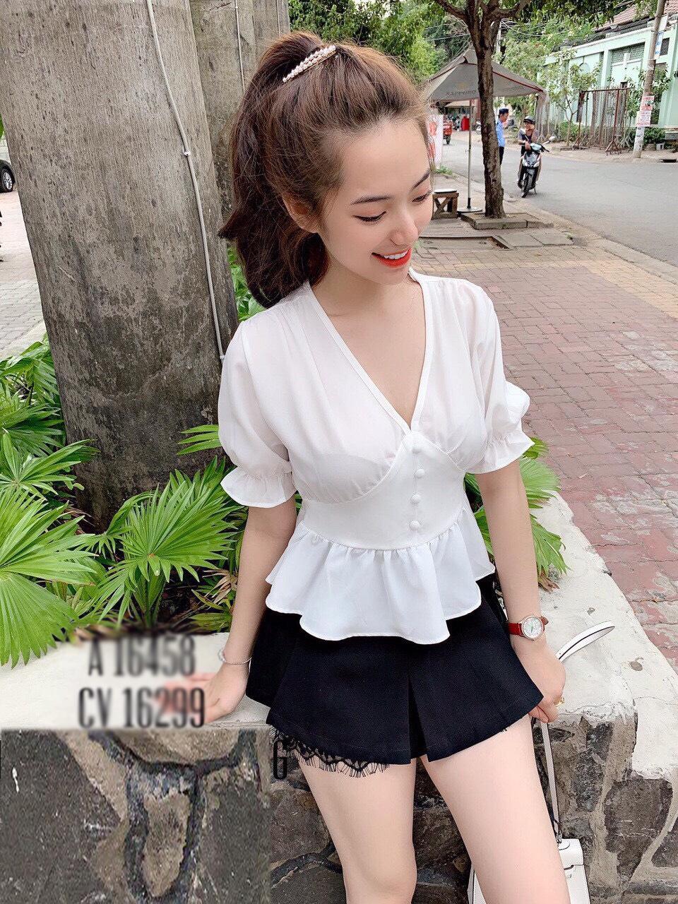 [HCM]Áo Kiểu Nữ  Nhún Eo Thời Trang Mới  Pk Av73