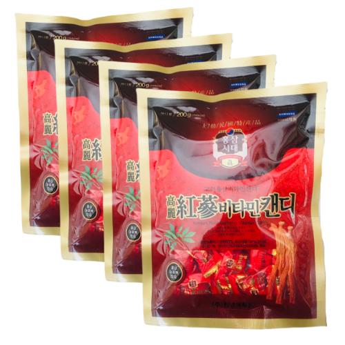 [HCM]Combo 4 bịch kẹo sâm đỏ vitamin Hàn Quốc