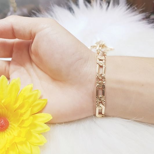 (Has mộc-không fade color) bracelets hand chain single style lotus gold high-grade tungsten-taking bath comfortable wash not fade, titanium crystal tungsten combination prolonged use