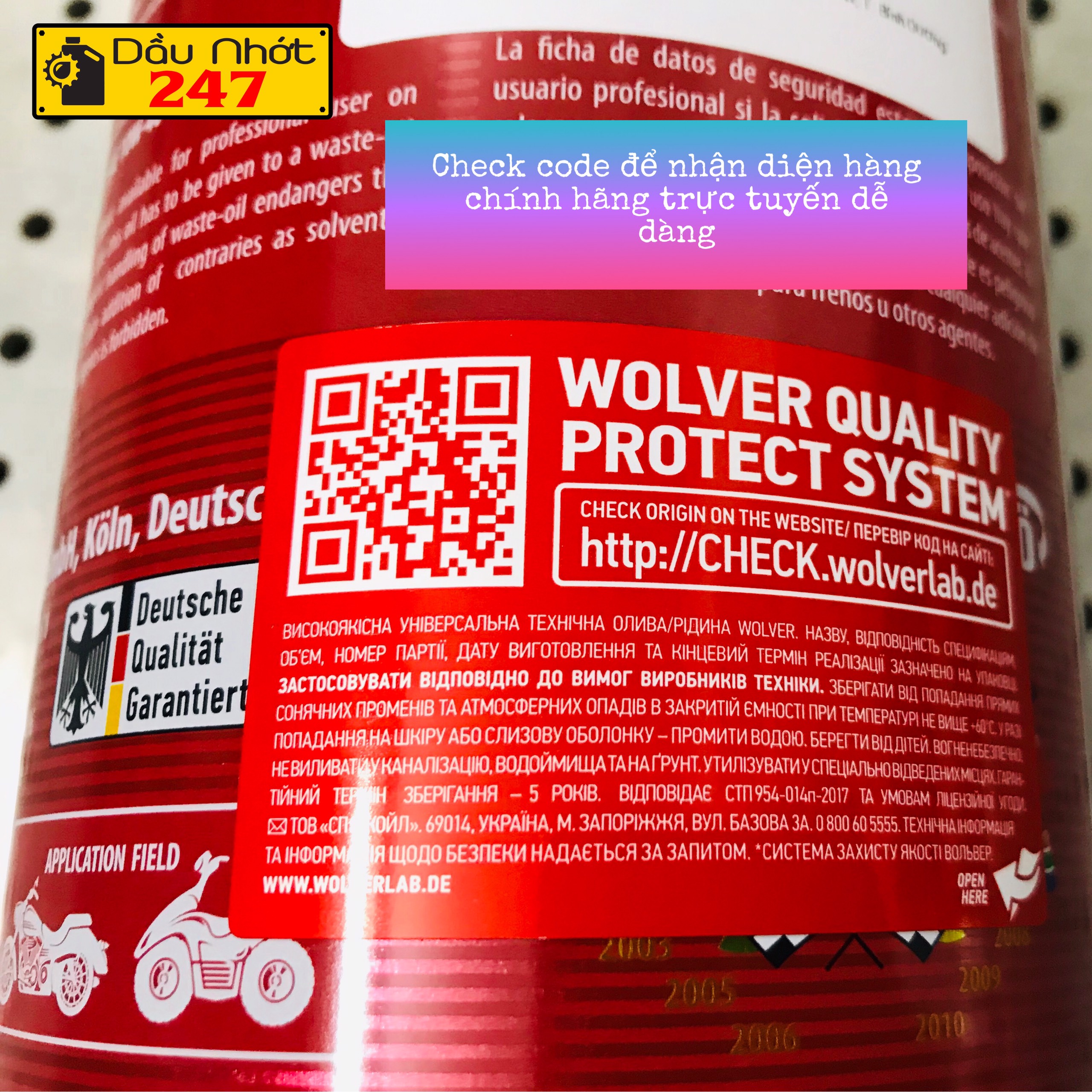 Combo 1L3 dầu nhớt Wolver Racing 10w40