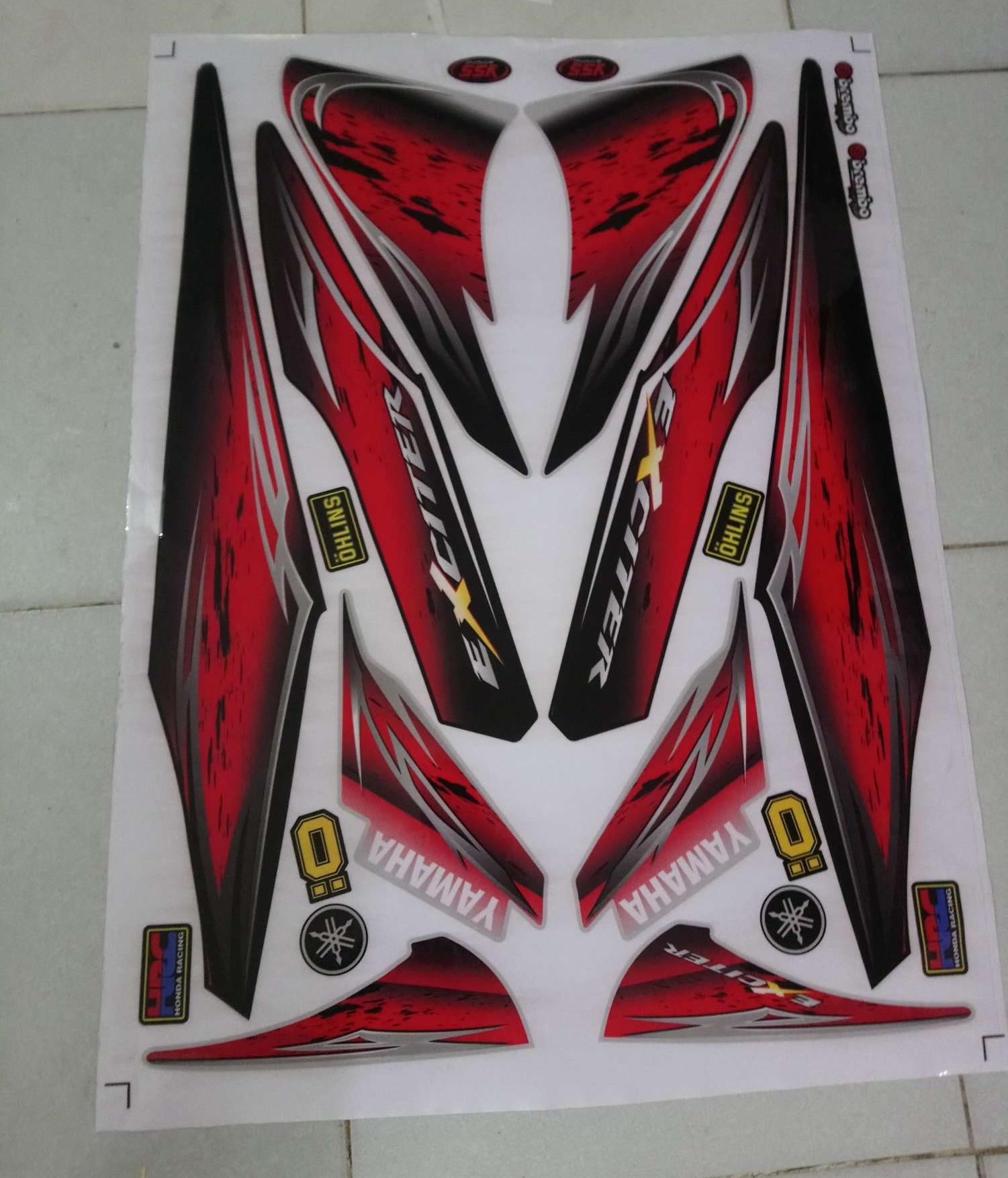 Tem rời exciter 2006 bạc đỏ đen