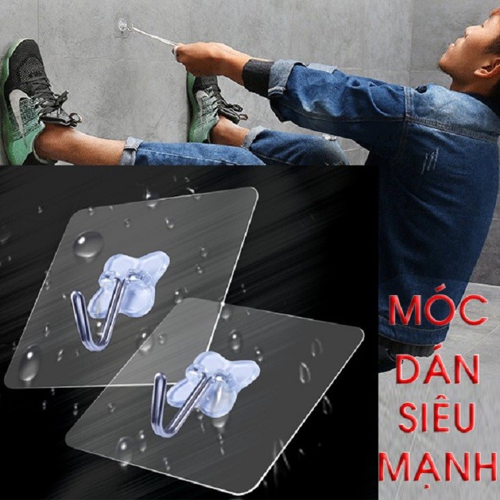 [GIAO HÀNG CỰC NHANH] bộ 50 MÓC TREO ĐỒ TRONG SUỐT DÁN TƯỜNG CHỊU LỰC SIÊU DÍNH - BÁM CHẮC TRÊN MỌI CHẤT LIỆU, CHỊU LỰC ĐẾN 10KG - 20 MÓC DÁN TƯỜNG TREO QUẦN ÁO ĐỒ DÙNG NHÀ BẾP NHÀ TẮM SIÊU TIỆN ÍCH