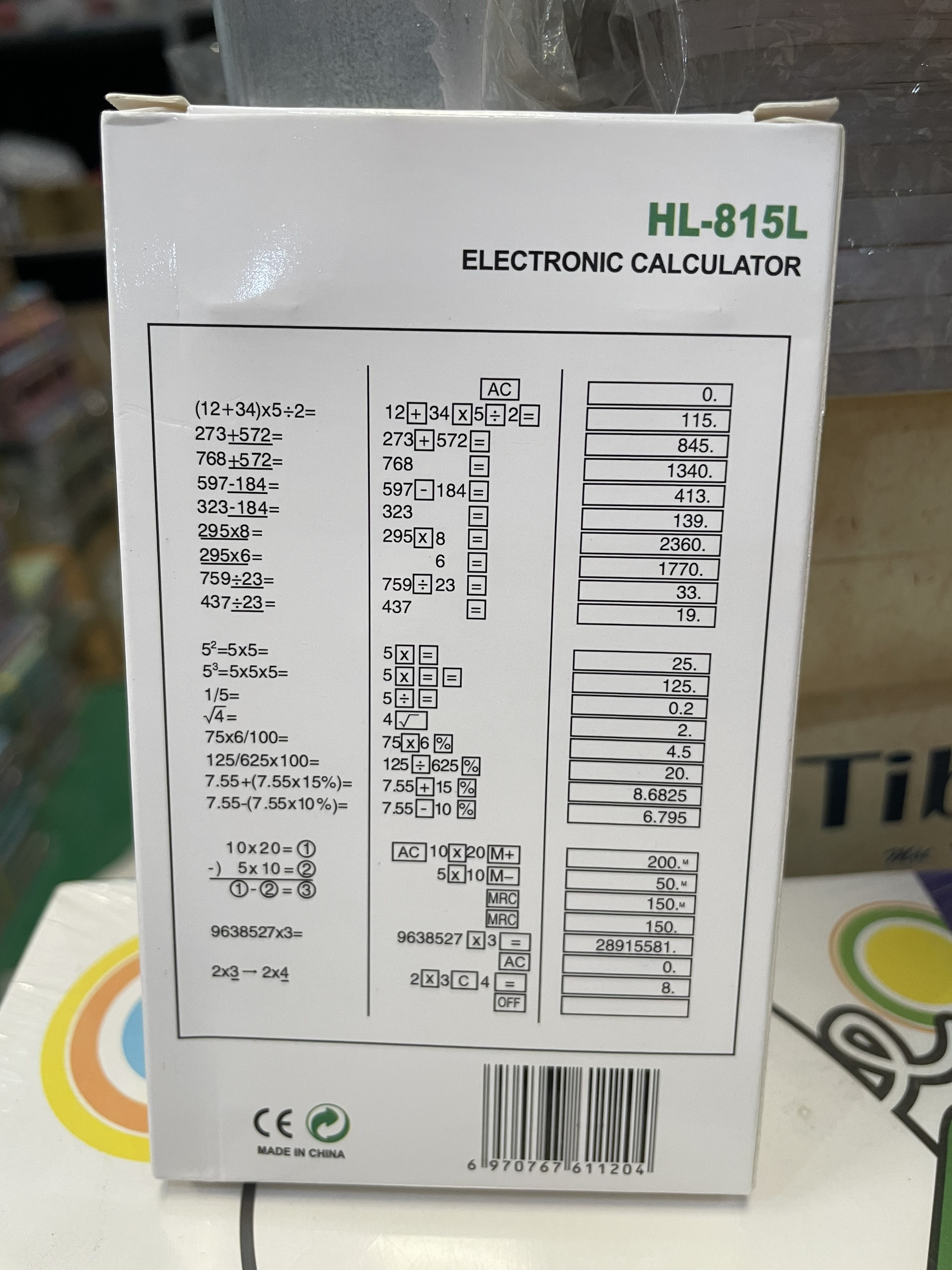 (1 Cái) Máy Tính Bỏ Túi Mini 8 số HL-815L