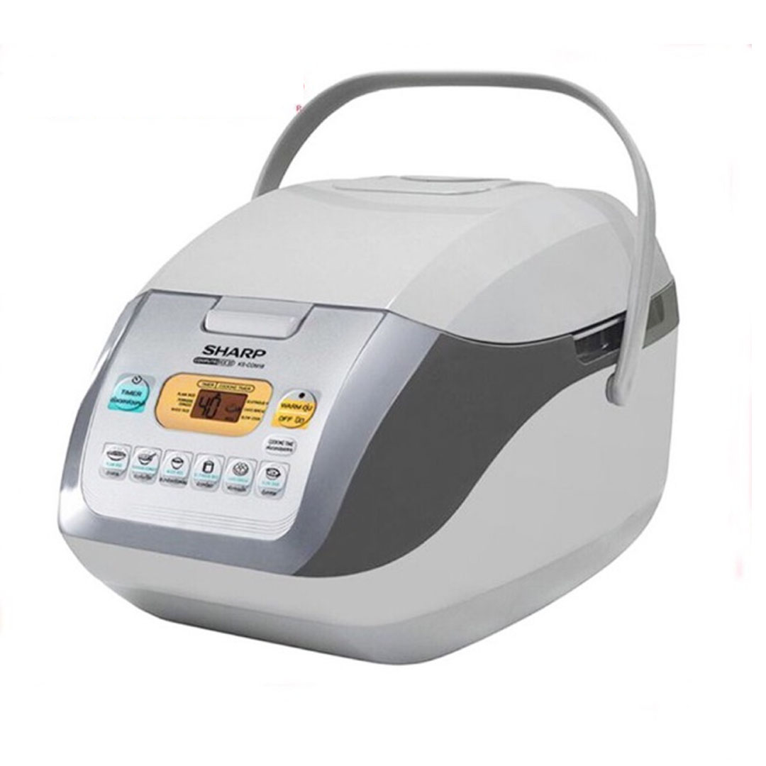 [Voucher 7% Max 800K] Nồi Cơm Điện Tử Sharp KS-COM18 1,8L (Xám) bảo hành 12 tháng NẤU CƠM NGON