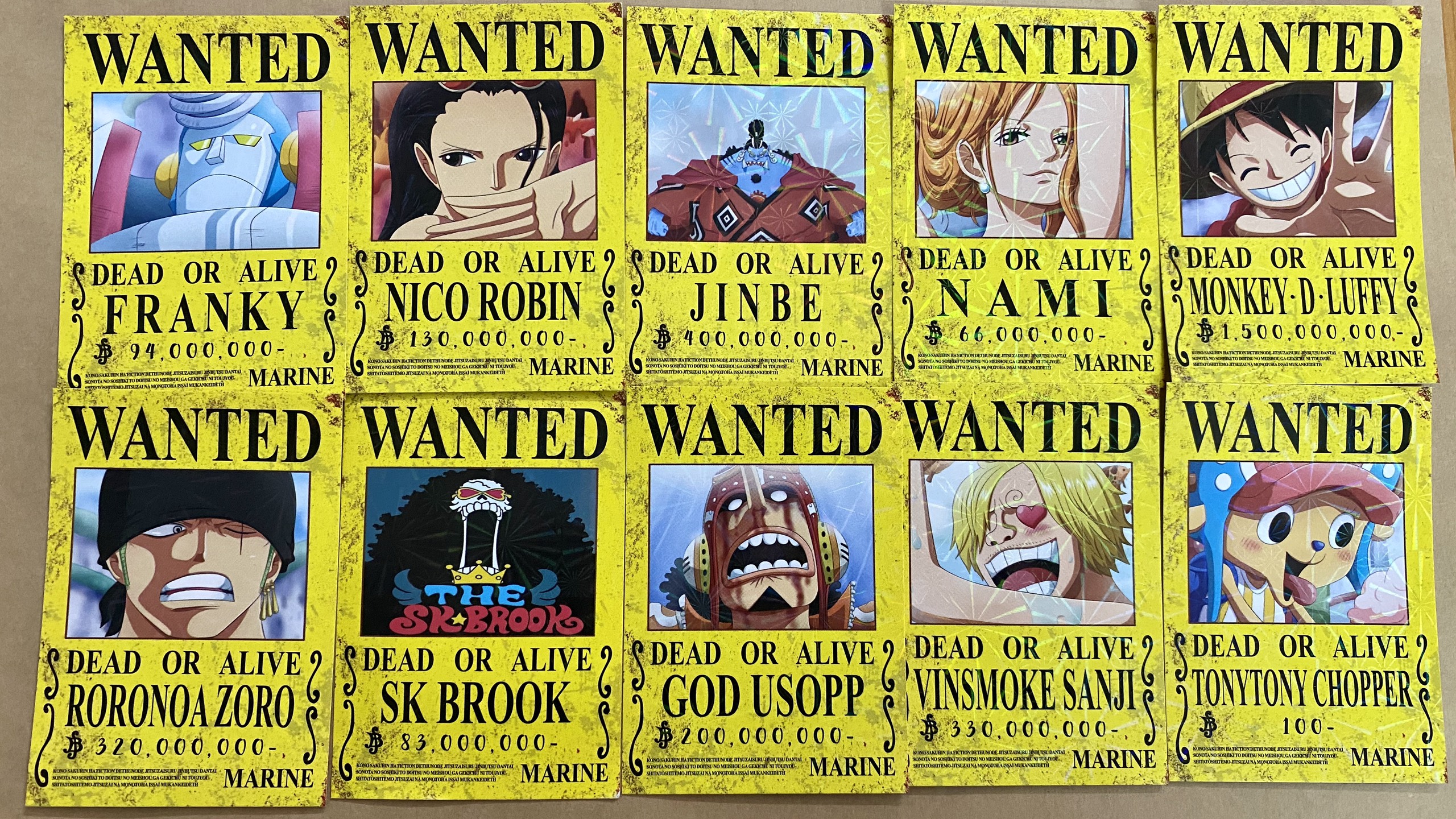 COMBO 10 Thẻ bài One Piece phản quang 7 màu hot 2020
