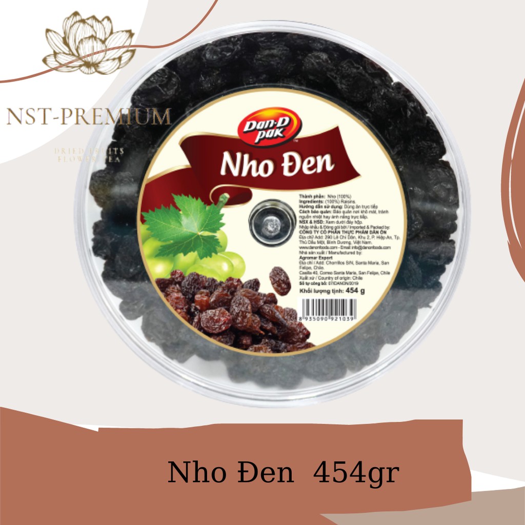 [Chính Hãng] Nho đen chile 454g Dan D Pak