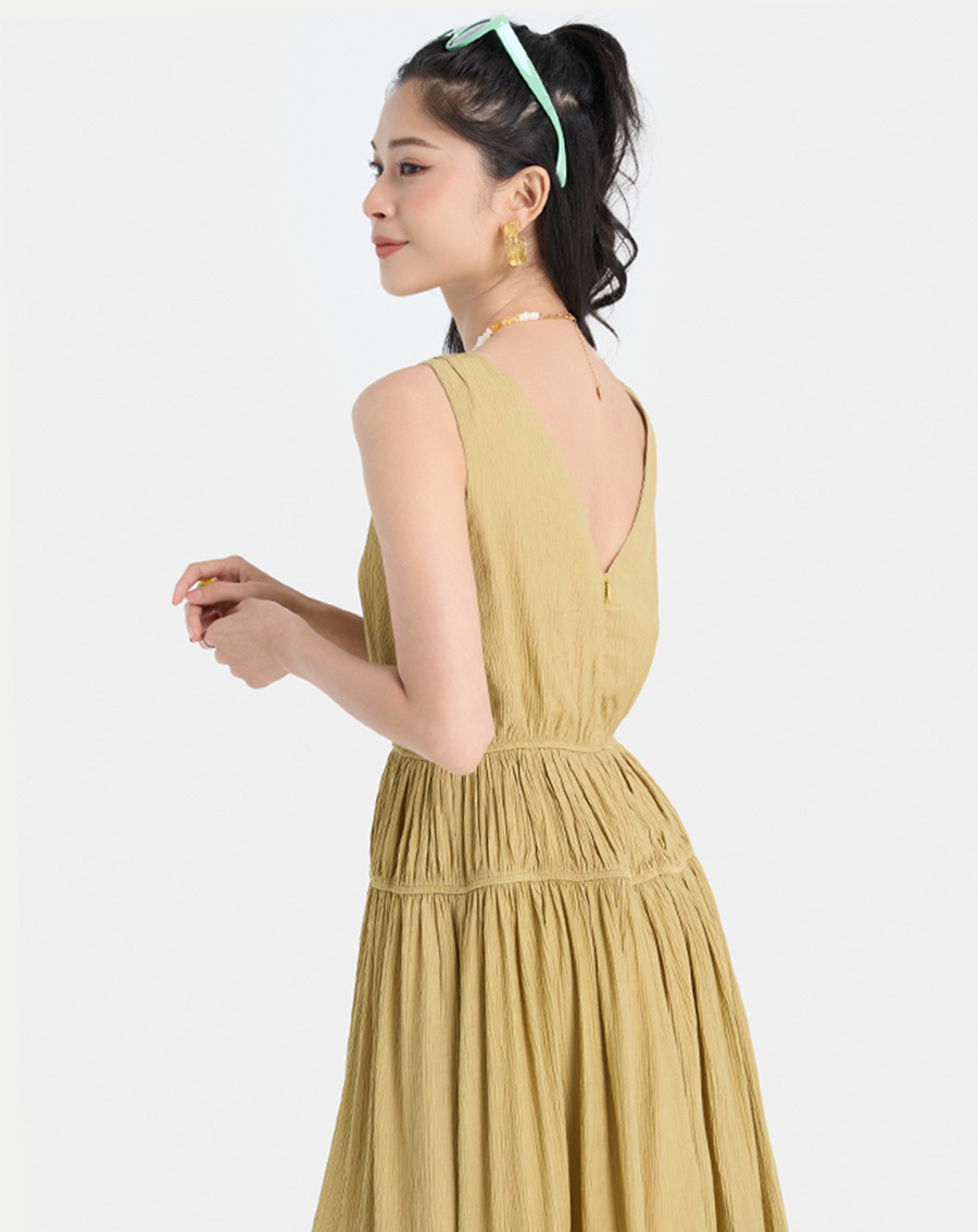 Đầm Midi Nữ Thời Trang JUNO Kiểu Dáng Hạ Eo JNDLU022