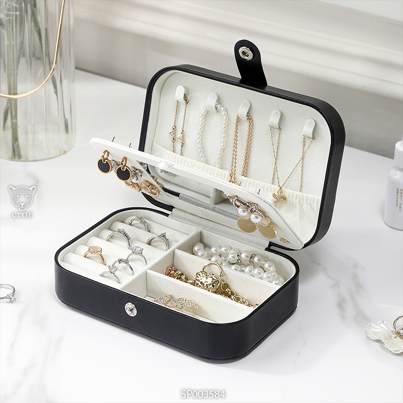 Hộp đựng trang sức cao cấp màu đen hộp quà tặng đơn giản phụ kiện trang sức Cloe Accessories 3584