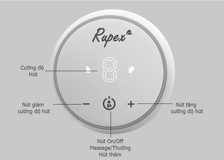 Máy Hút Sữa Rupex 8025 Siêu Khỏe Có Pin Sạc