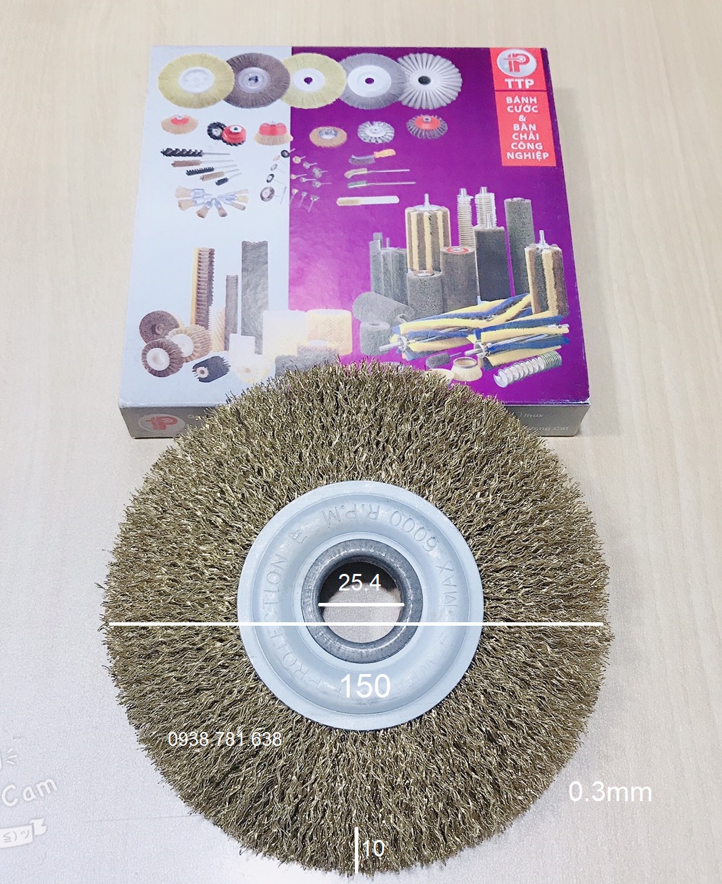 Bánh cước thép 150x10x25.4(0.3-0.5)