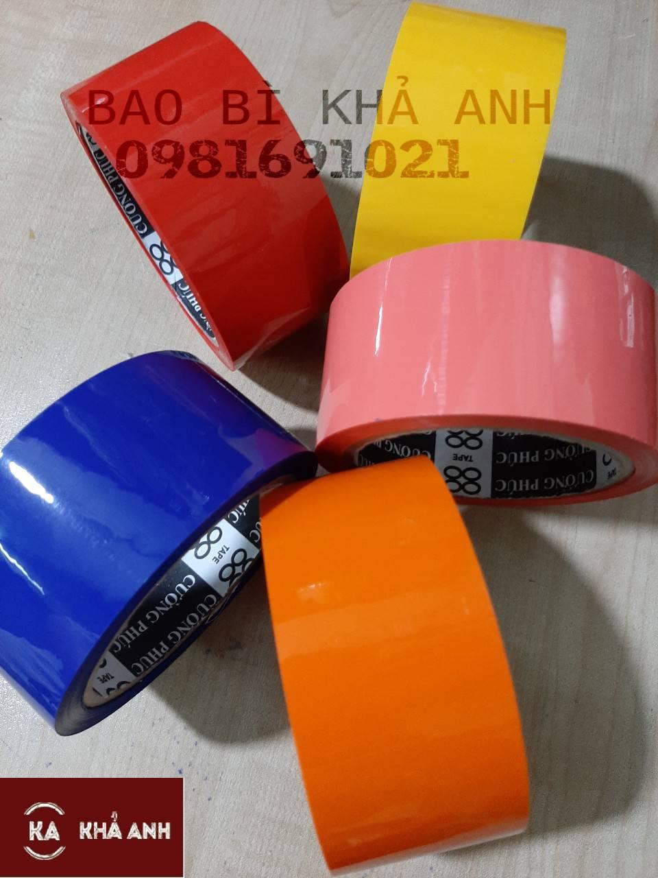 BĂNG KEO MÀU ĐỎ MAY MẮN 5F x 6 CUỘN