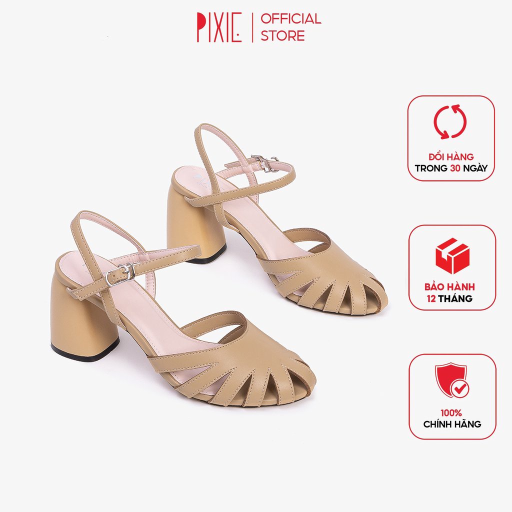 Giày sandal cao gót 7cm dáng rọ pixie x920