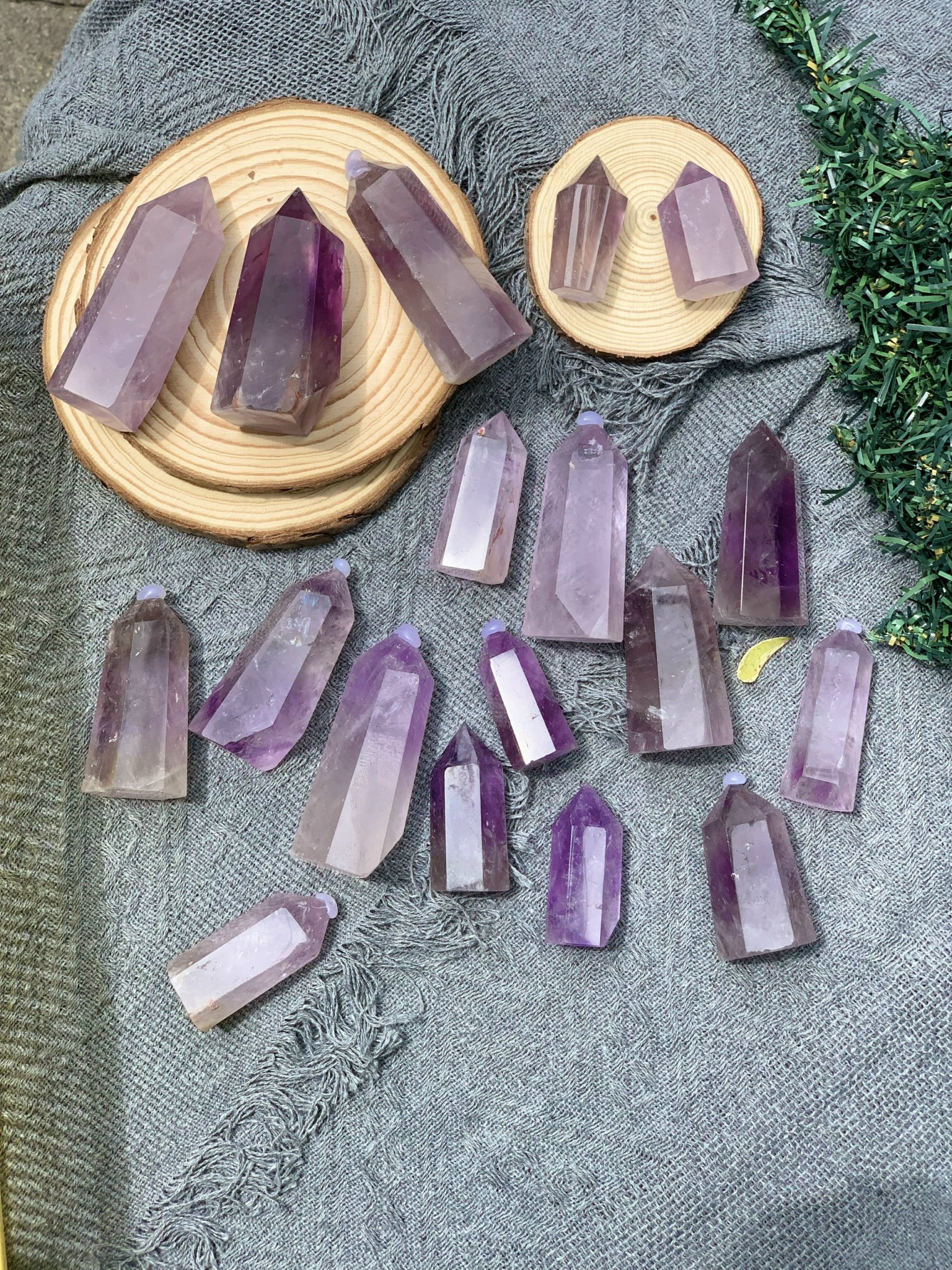 Trụ thạch anh tím trong| Amethyst Point | CADA DECOR