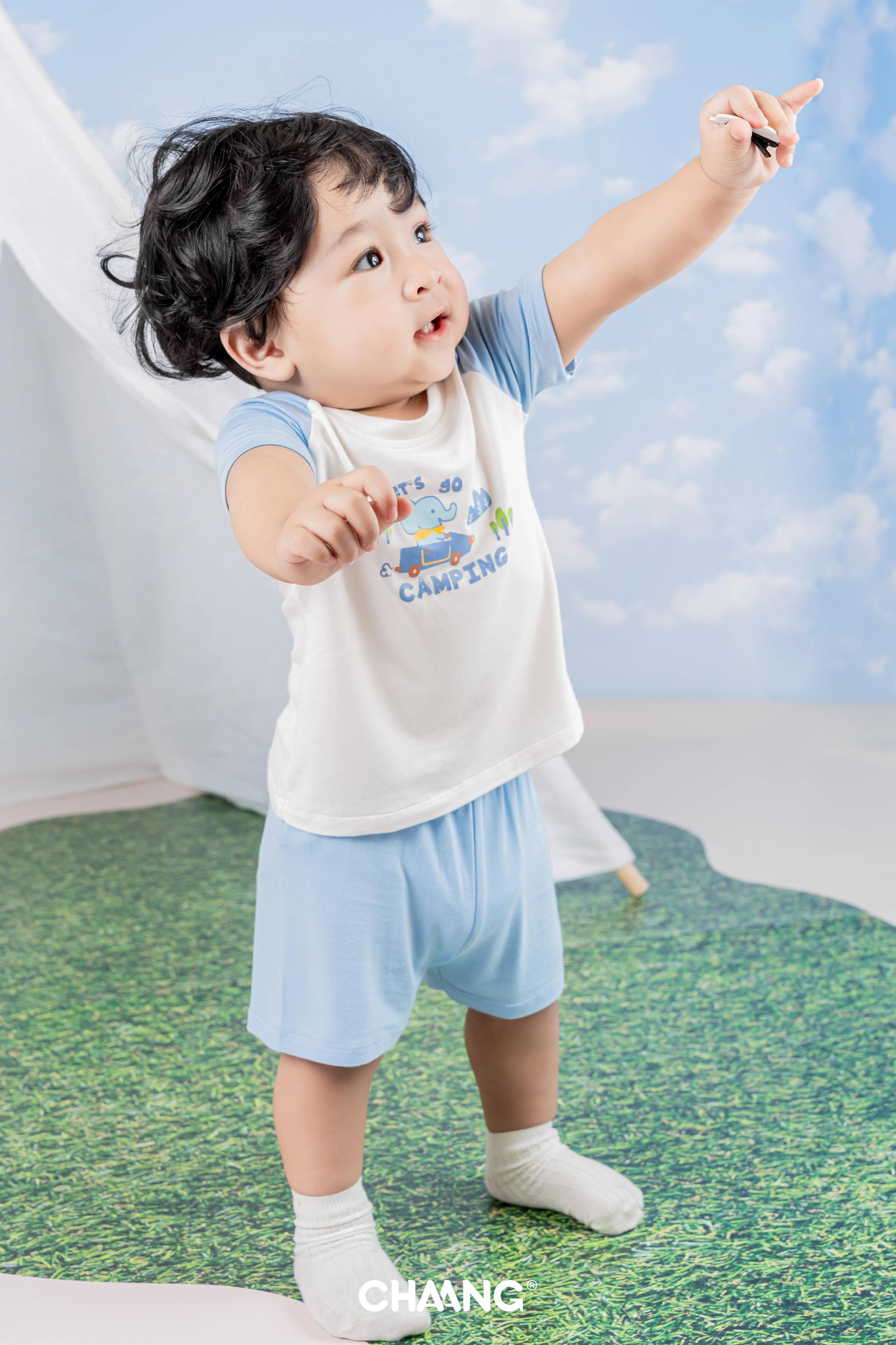 [CHAANG] Bộ quần áo cộc raglan Spring Chaang