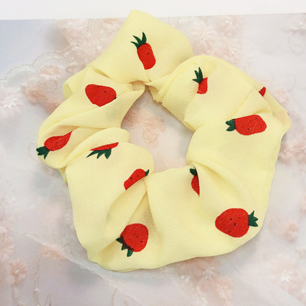 Cột tóc vải Scrunchies Dâu Tây dễ thương CT54