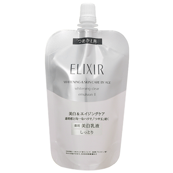 Sữa dưỡng ẩm trắng da Shiseido ELIXIR Whitening Clear Emulsion II (110mL) - (Túi thay thế)