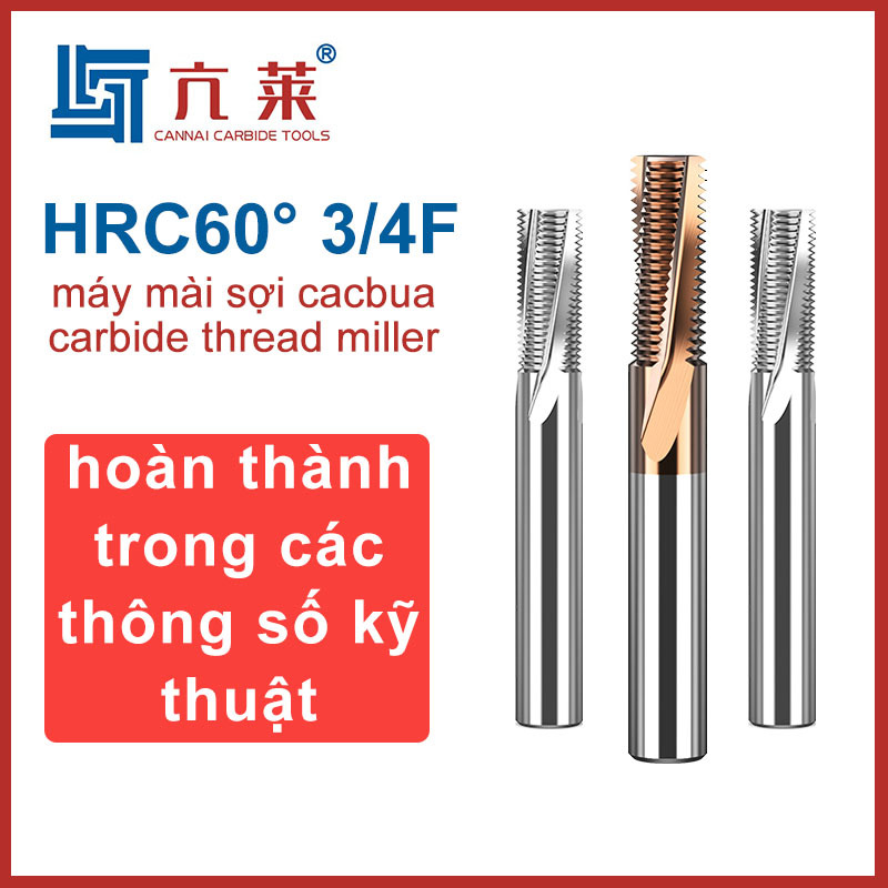 máy mài sợi cacbua  carbide thread miller HRC60° Thích hợp cho các bộ phận thép và hợp kim nhôm