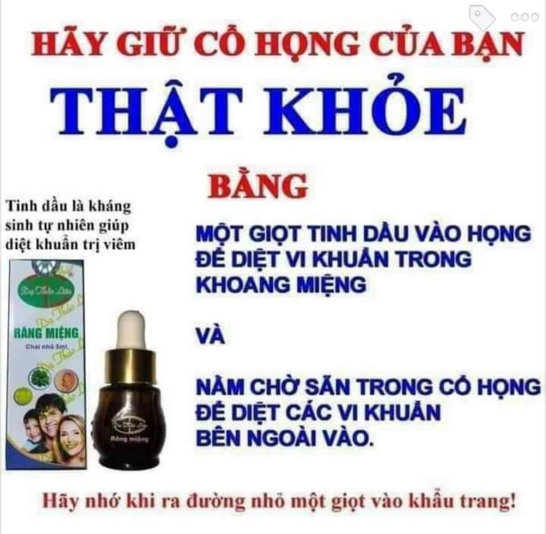 TINH DẦU RĂNG MIỆNG SÂU RĂNG NHIỆT MIÊNG SÚN RĂNG DẠ THẢO LIÊN