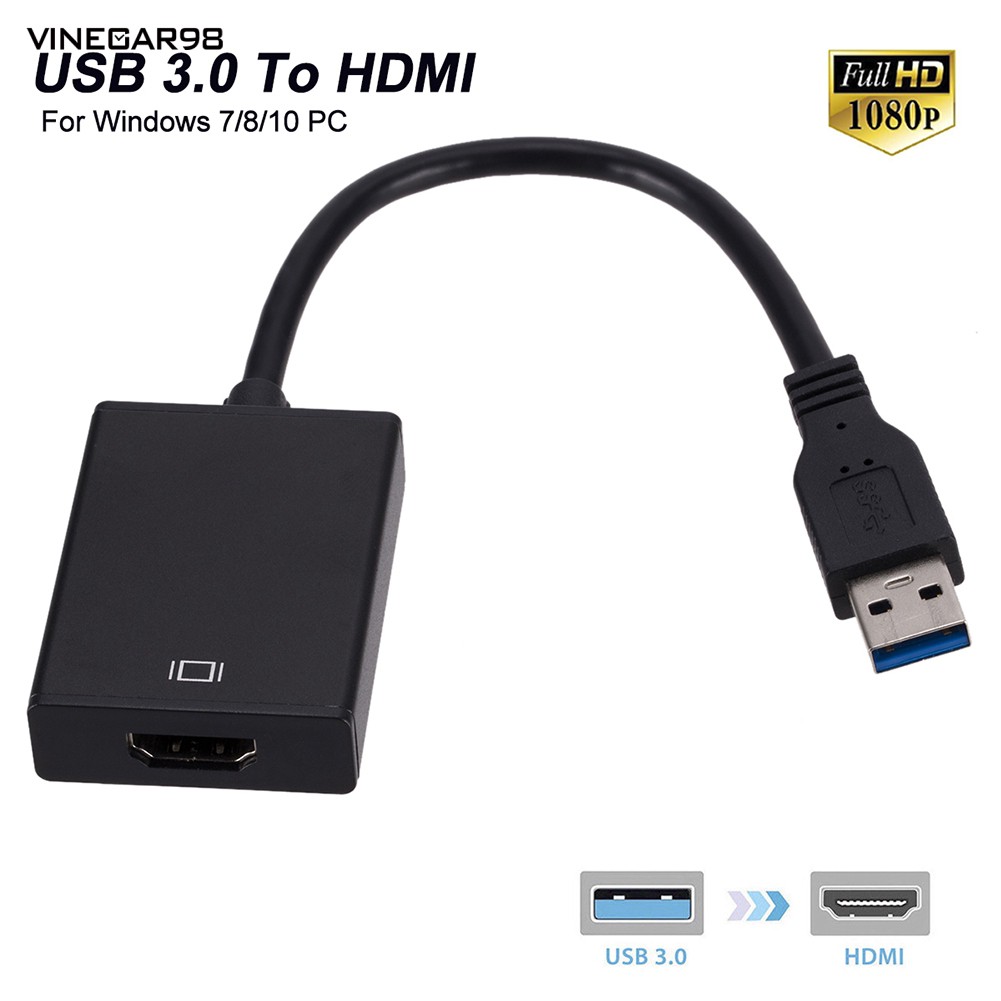 USB 3.0 to HDMI Cable with Audio.