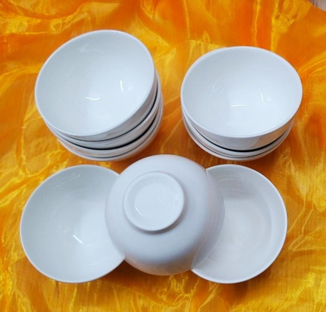 BỘ TÔ, CHÉN, DĨA GỐM SỨ TRẮNG 4D CAO CẤP (GỒM 3 TÔ BẦU, 4 DĨA ,10 CHÉN CƠM, 10 CHÉN NHỎ, 10 MUỖNG, 10 ĐÔI ĐŨA)