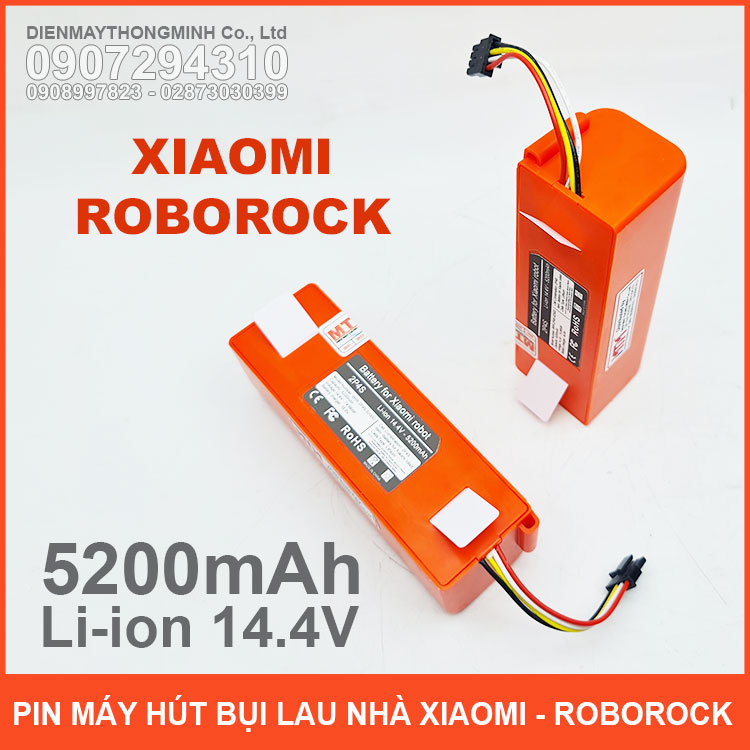 Pin robot hút bụi xiaomi roborock s5 s6 s7 seri – 14.4v 5200mah