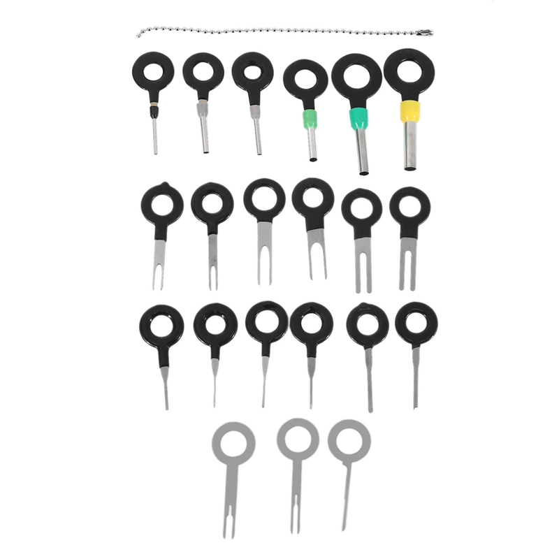 21Pcs Terminals Removal Key Tools Set For Car, Auto Electrical Wiring Crimp Connector Pin Extractor Puller Repair Remover Key Tools Set For Most Connector Terminal