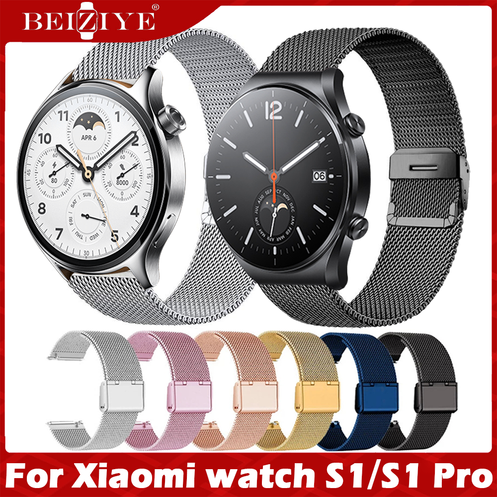 Dây Milanese Loop For Xiaomi Watch S1 Dây đeo Đồng hồ thông minh For Xiaomi Watch S1 Pro Dây đeo Đồng hồ thông minh Dây đeo For Mi Watch S1 Band Dây đeo đồng hồ kim loại