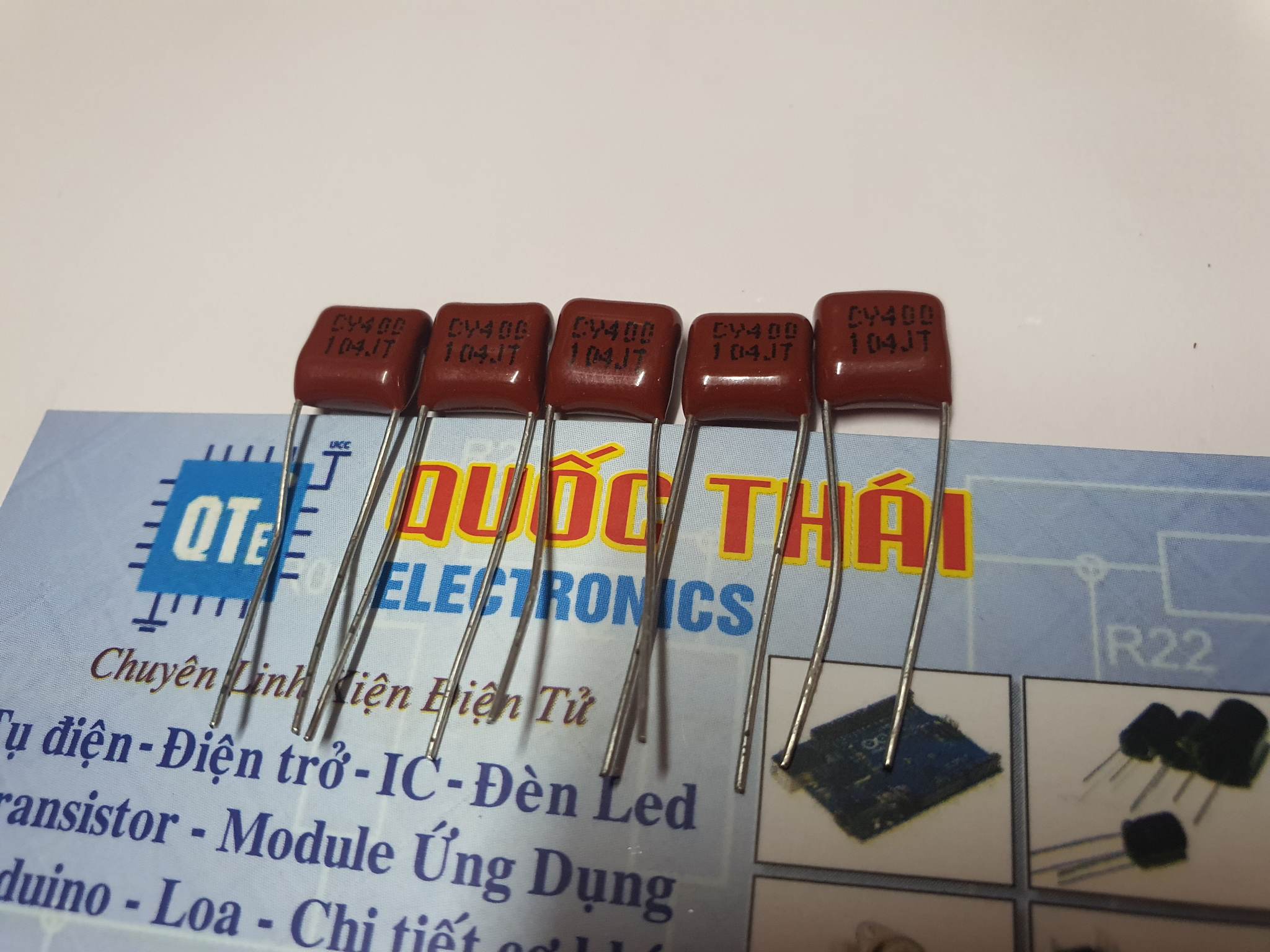 Combo 5 tụ kẹo đỏ 104j/400v